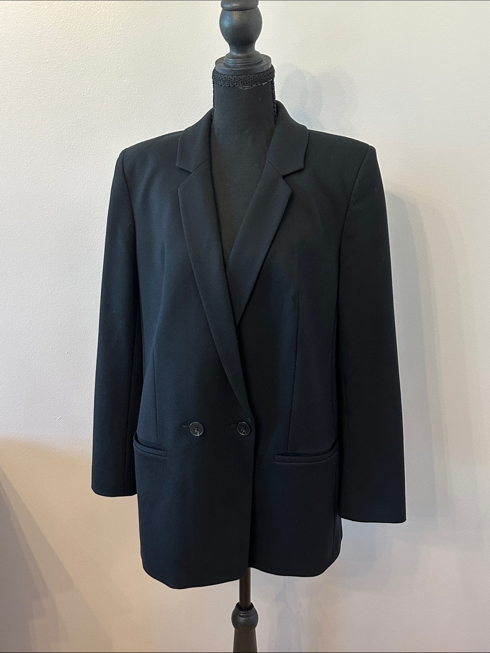 Express Black Double-Button Blazer